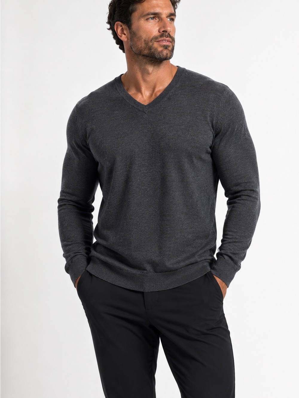 Turnbury Extra Fine Merino Wool 4XT Luxury Gray Sweater Dadcore Big Tall Office
